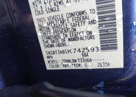 2023 Nissan Rogue S Intelligent Awd z USA, uszkodzony, nr VIN 5N1BT3AB5PC742593